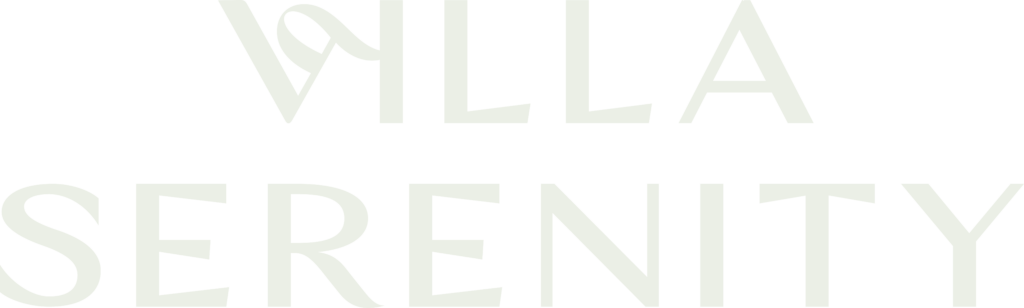 Logo en blanco de Villa Serenity